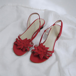Raspberry Flower Sandals