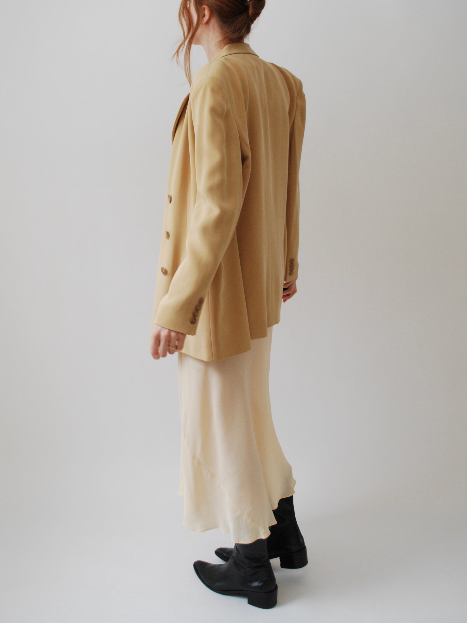 Butterscotch Silk Blazer