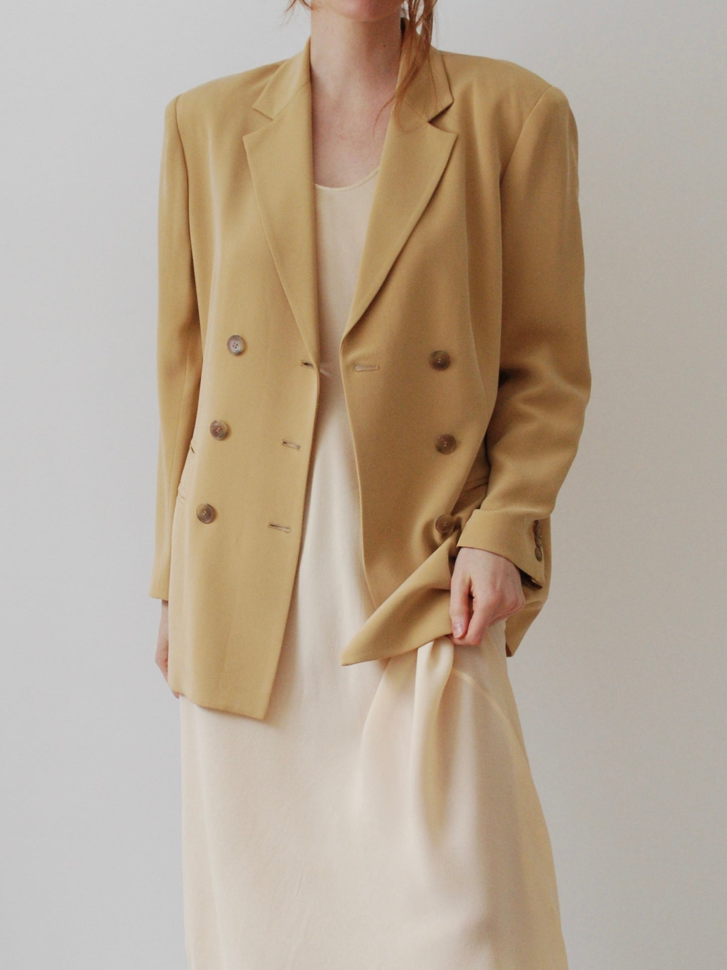 Butterscotch Silk Blazer