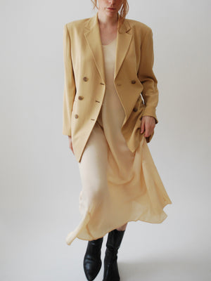 Butterscotch Silk Blazer