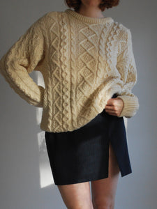 Merino Wool Aran Sweater