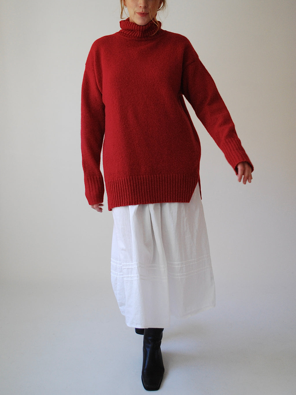 Crimson Wool Sweater