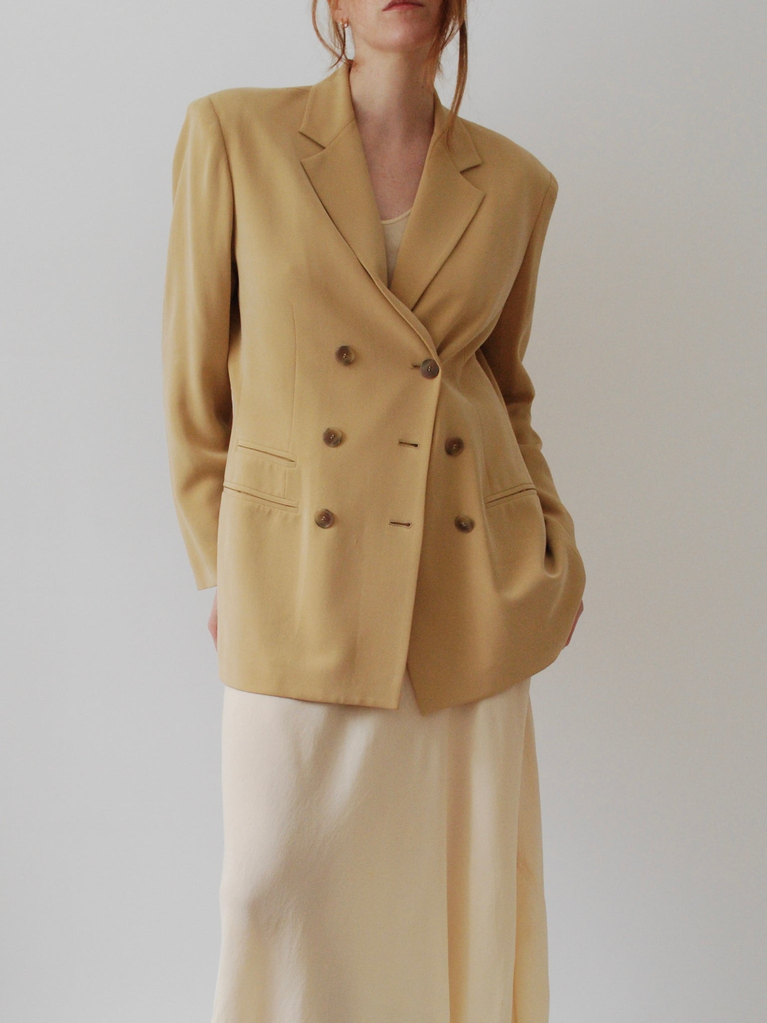 Butterscotch Silk Blazer
