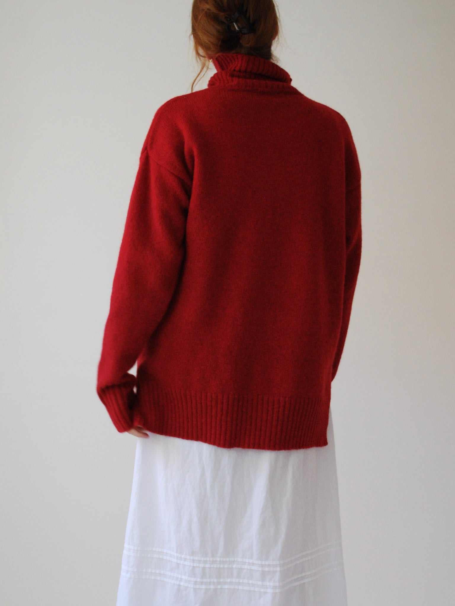 Crimson Wool Sweater