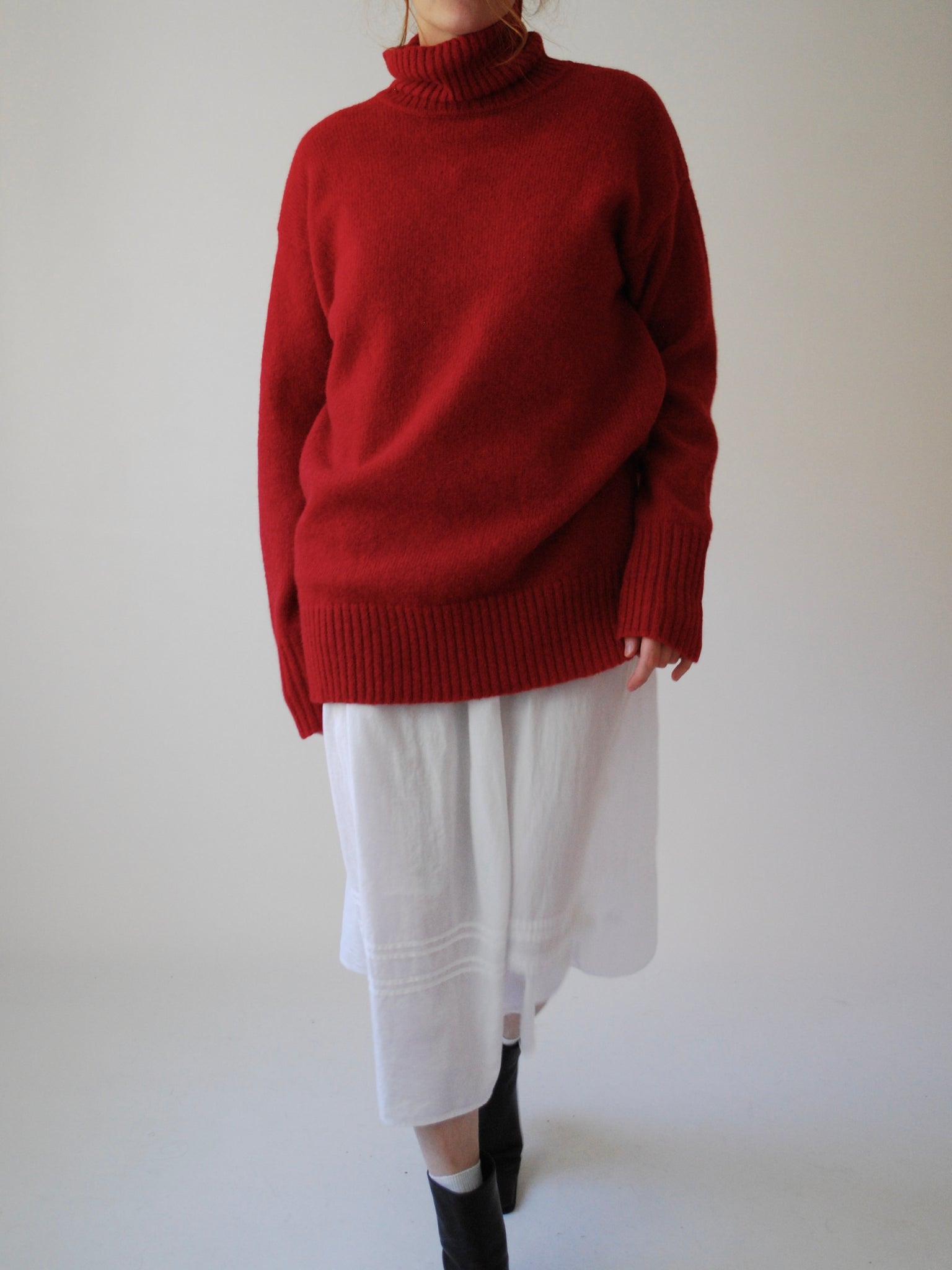 Crimson Wool Sweater