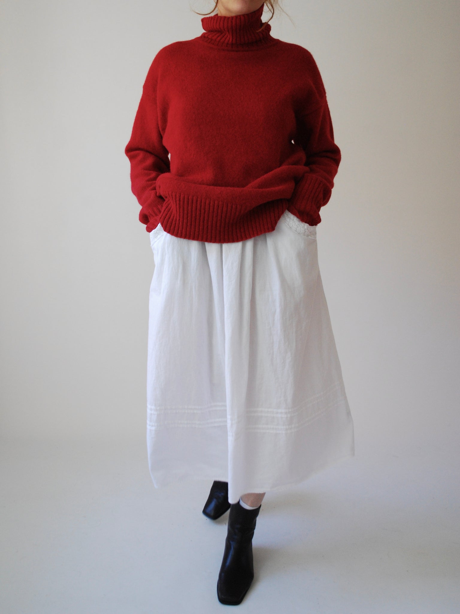 Crimson Wool Sweater