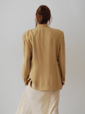 Butterscotch Silk Blazer