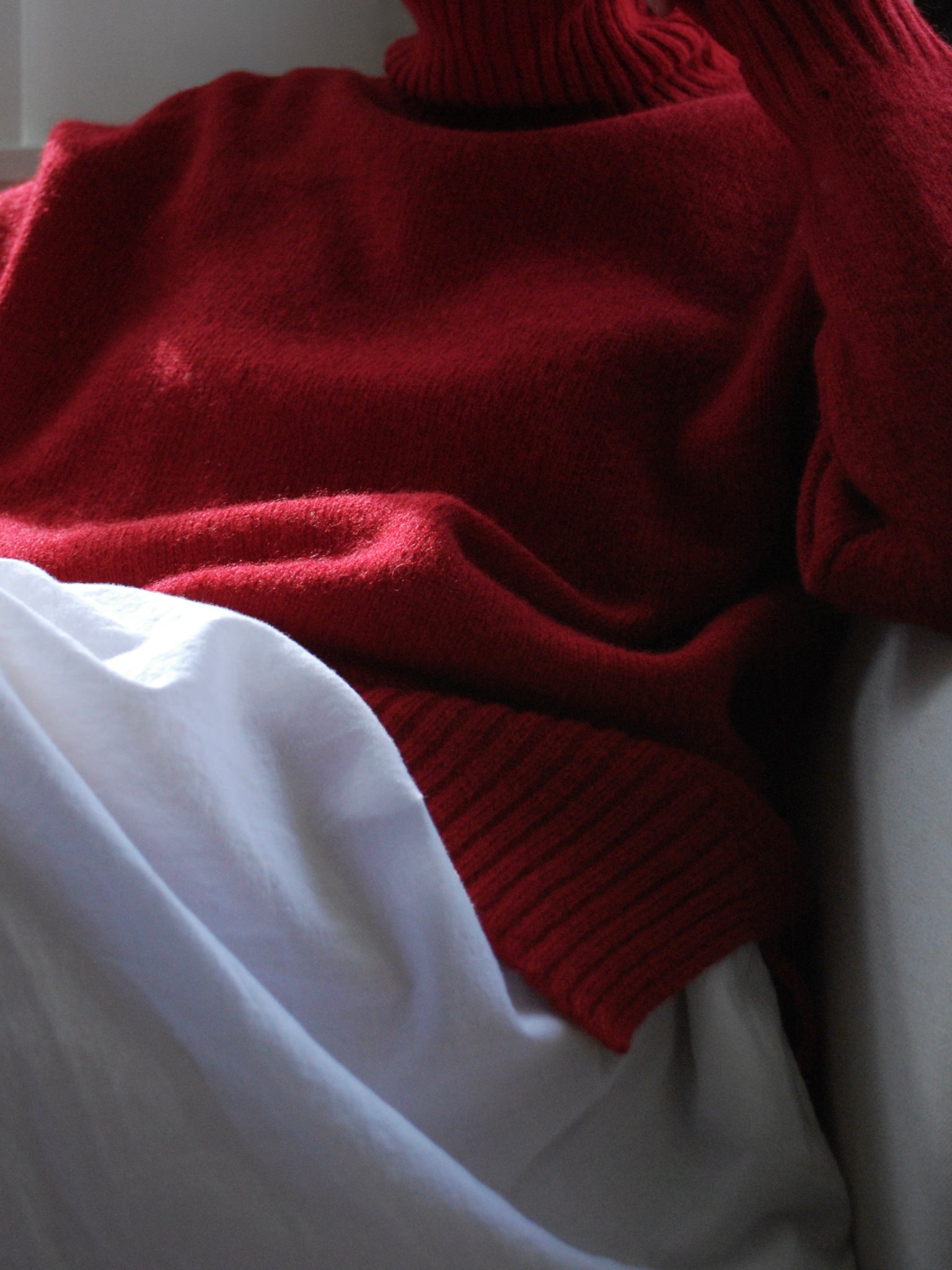 Crimson Wool Sweater