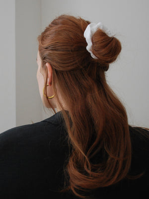 White Linen Scrunchie