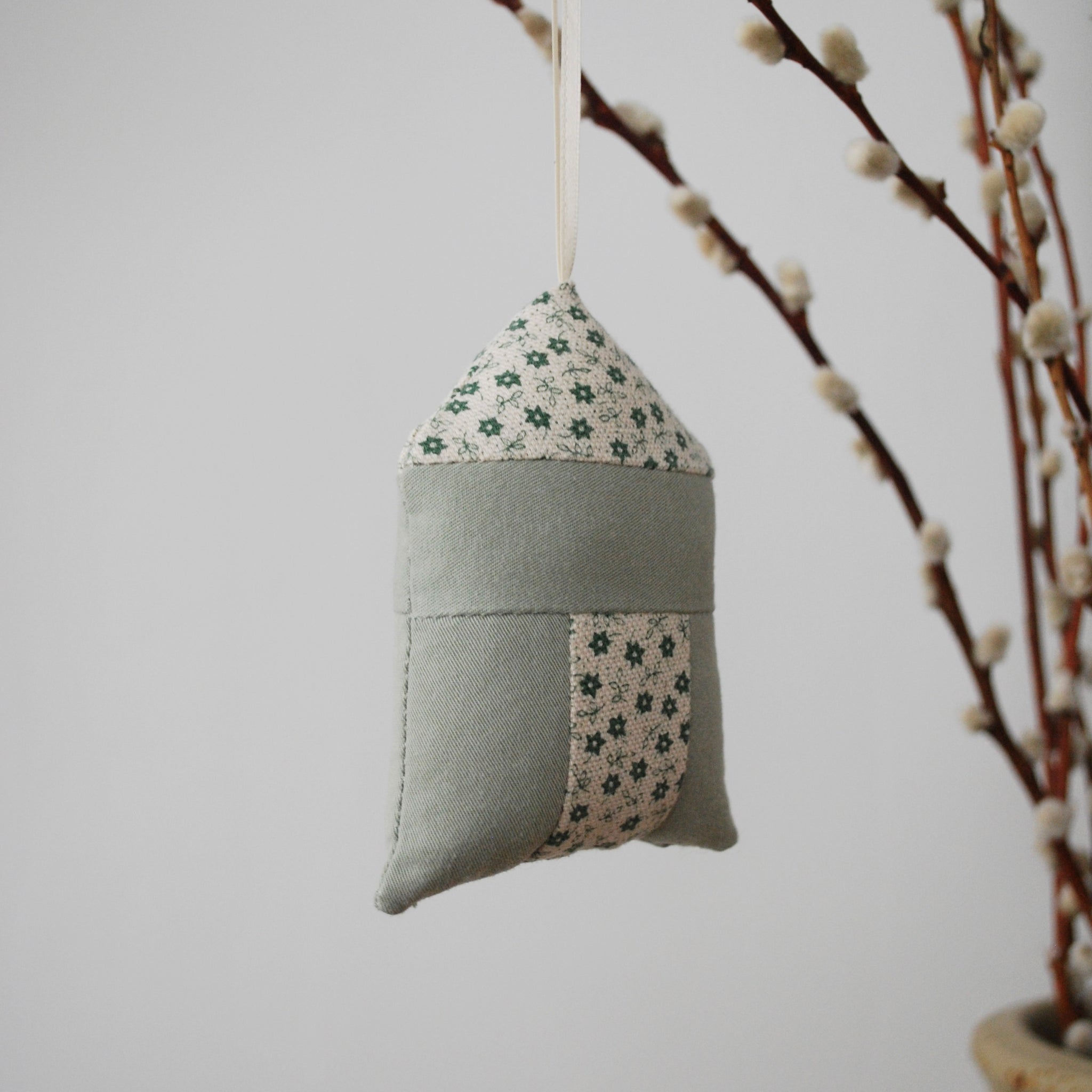 Quilted House Ornament