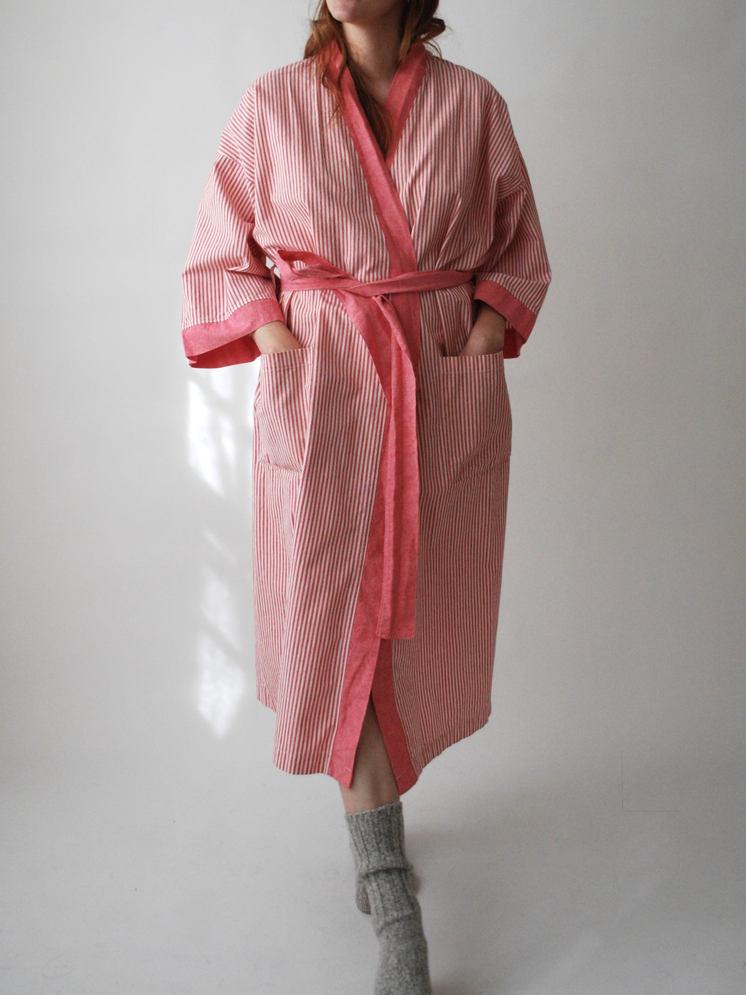 Striped Cotton Robe