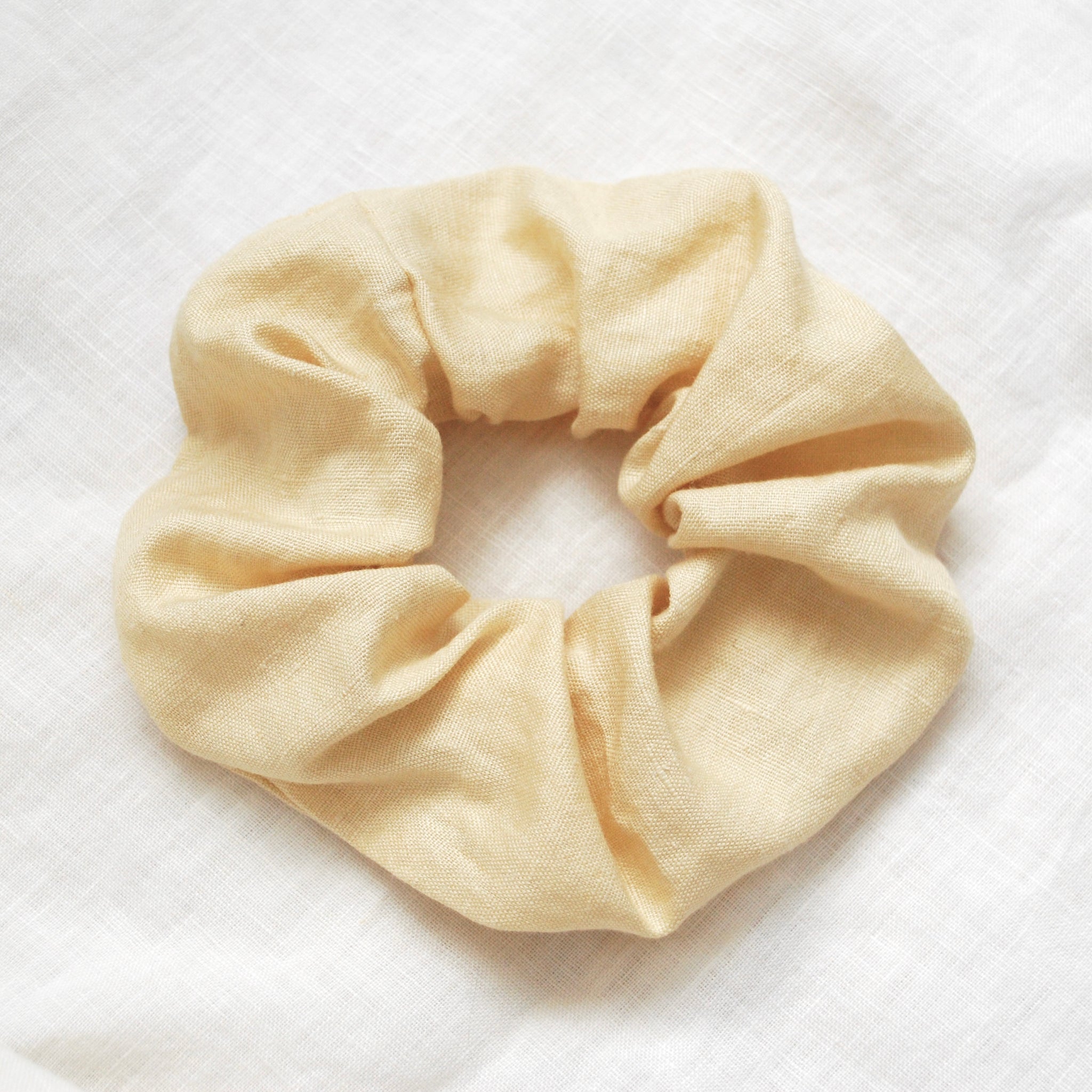 Semolina Linen Scrunchie