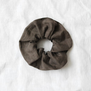Ash Linen Scrunchie