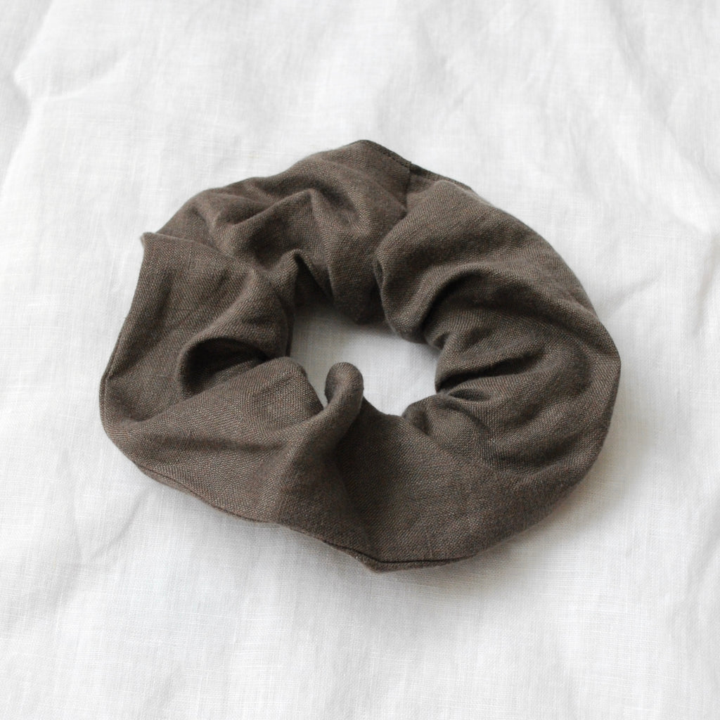 Ash Linen Scrunchie