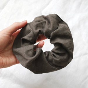 Ash Linen Scrunchie