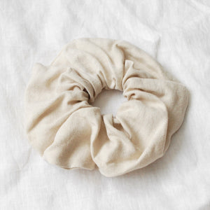 XL Oatmeal Linen Scrunchie