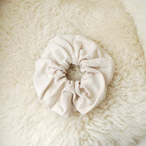 XL Oatmeal Linen Scrunchie