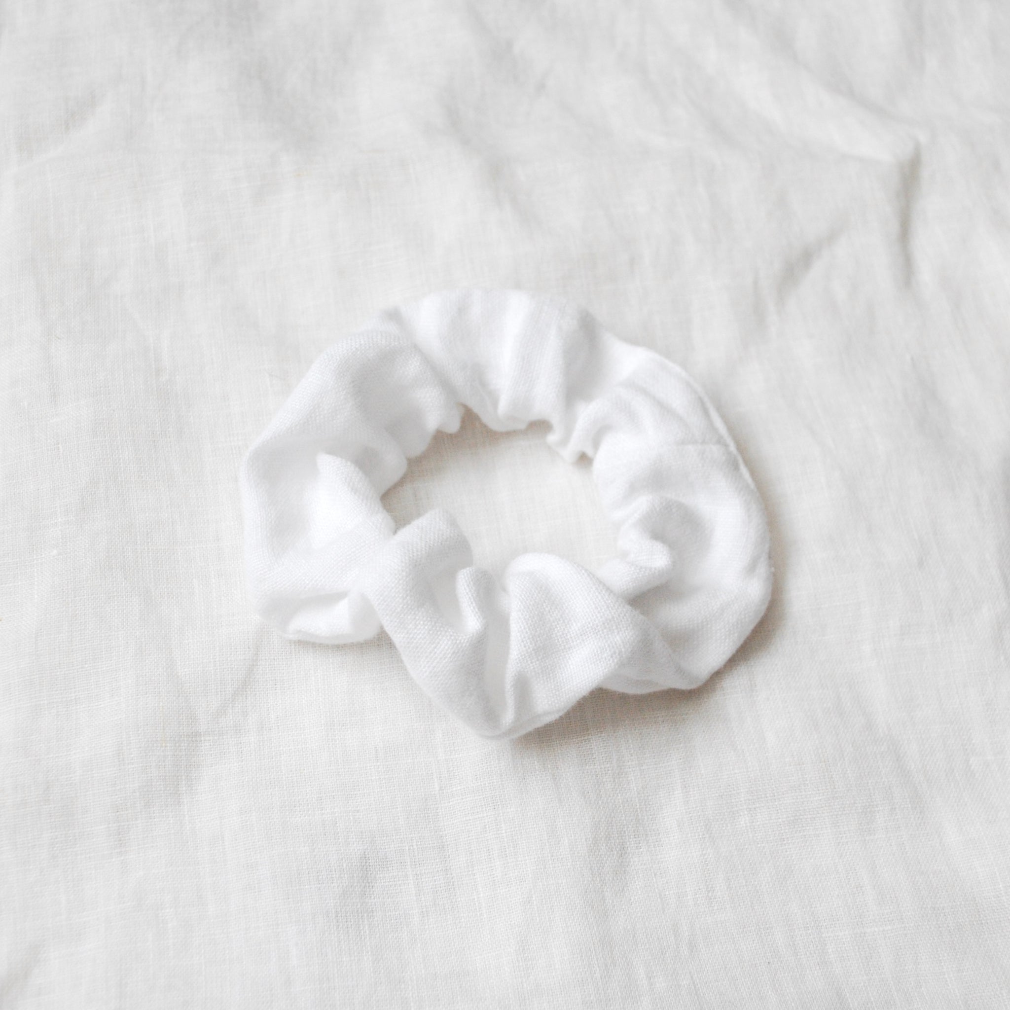 White Linen Scrunchie