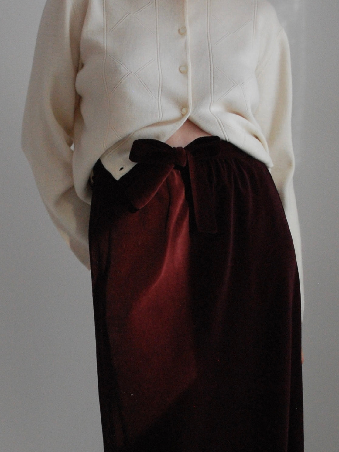 Berry Velvet Skirt