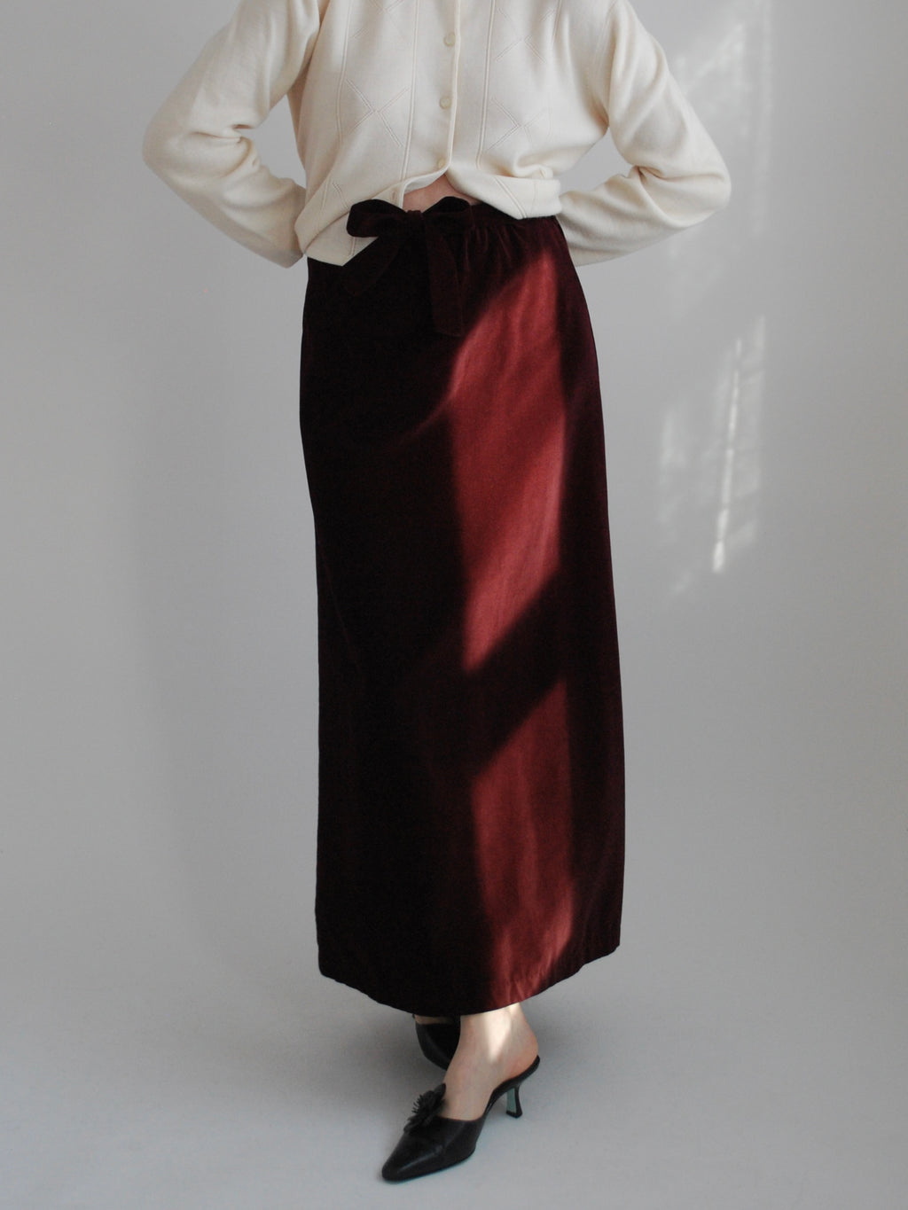 Berry Velvet Skirt