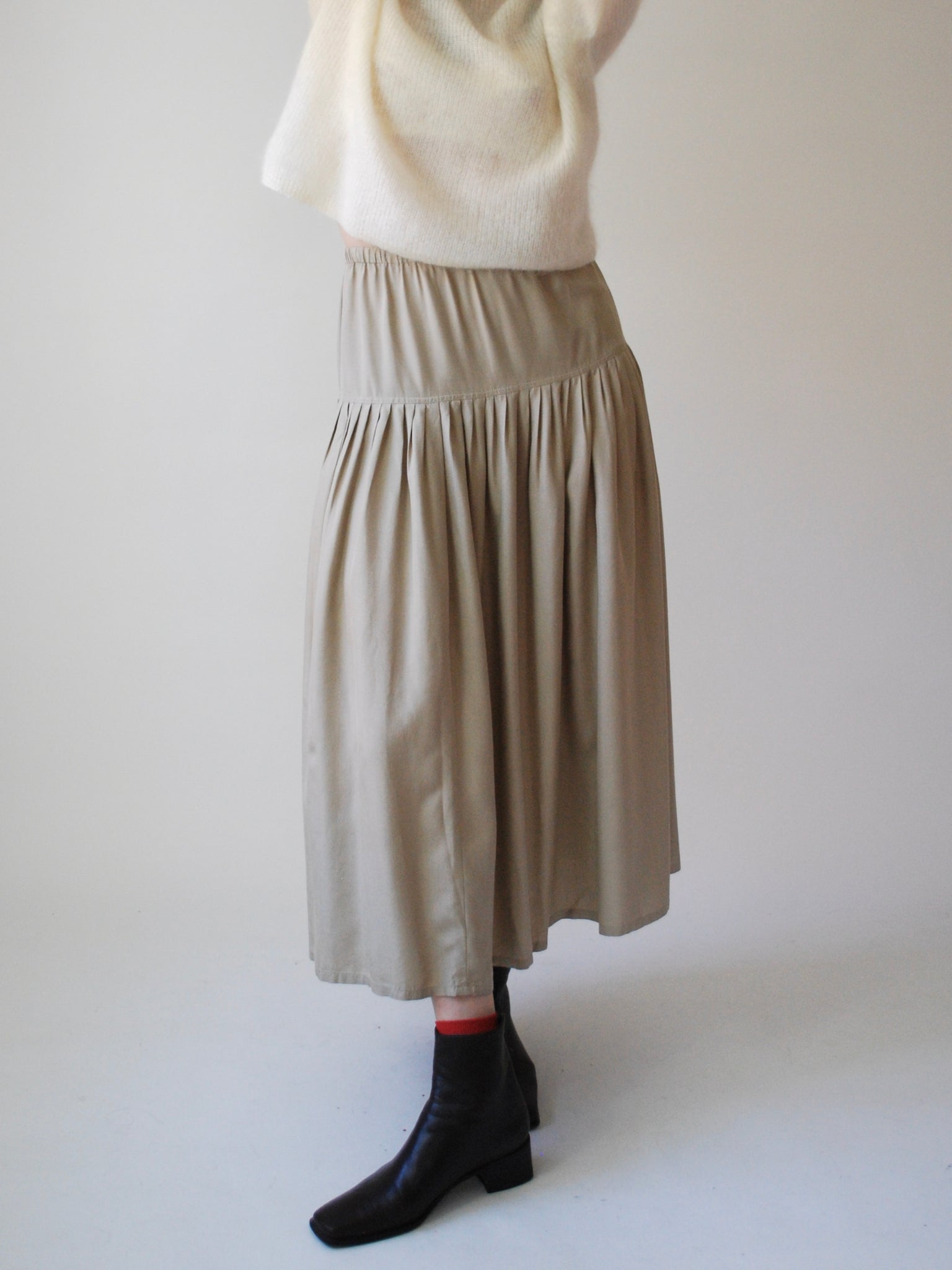 Silk Tiered Skirt