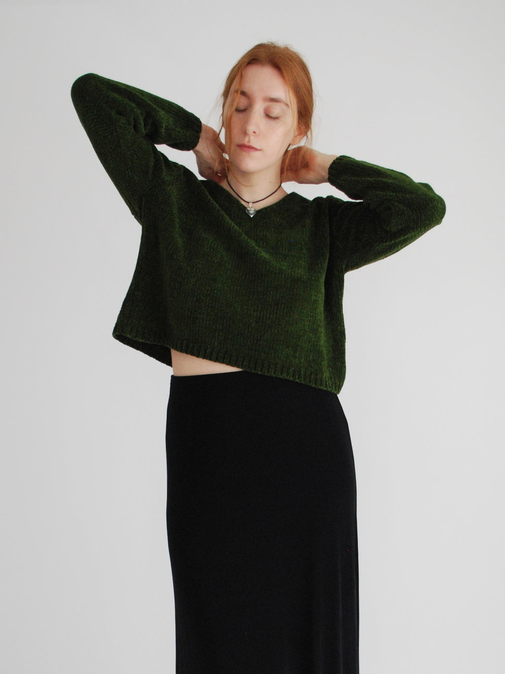 Chenille Cropped Sweater